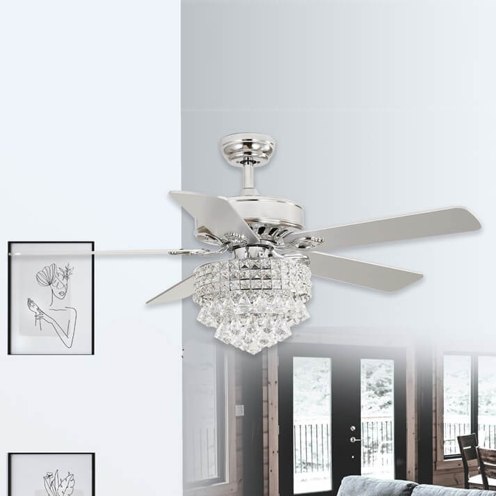 Quạt trần đèn chùm phòng khách QDX27